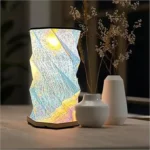 Twist Foldable Rice Paper Lamp – Portable, cordless, rechargeable Japanese-style lamp with touch dimming. Perfect for bedside, camping, meditation, and gifts.