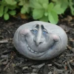 Tongue-Out Funny Garden Rock