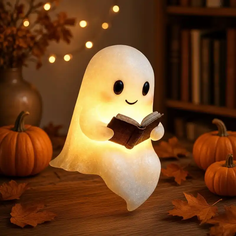 Compact 3D LED light glowing with cozy ambiance on a wooden surface among everyday decor